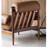 Кресло с деревянным каркасом и обивкой из натуральной кожи Medieval Furniture варинант исполнения - 2 | Loft Concept в Костроме