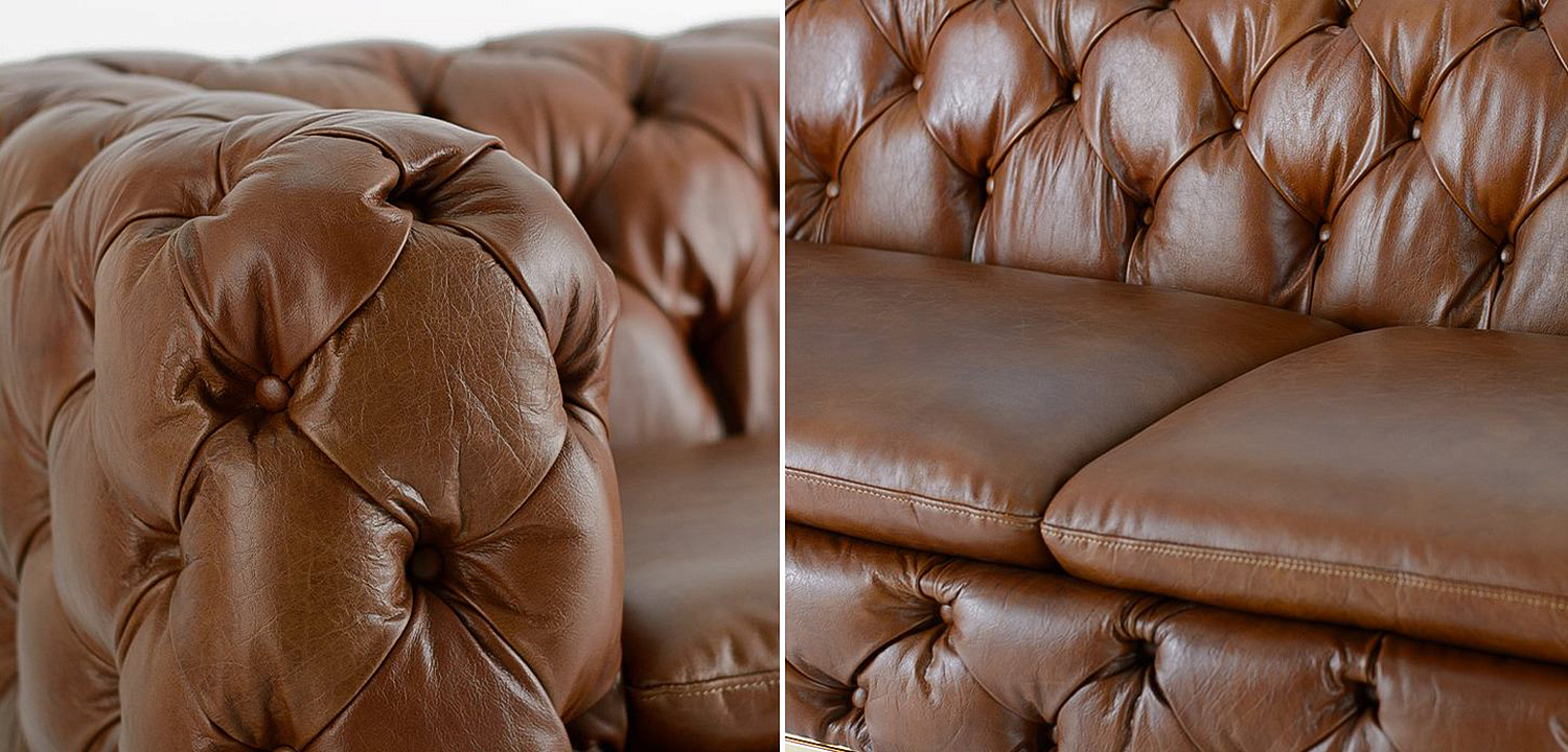 Диван Dorsten Sofa brown leather Диван Dorsten Sofa brown leather - Loft-Concept в Костроме