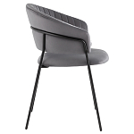 Стул в велюре серого цвета Horizon варинант исполнения - 3 | Loft Concept в Костроме