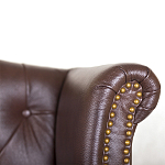 Диван из натуральной кожи на 4-х деревянных ножках из массива бука Thomas Seating brown варинант исполнения - 6 | Loft Concept в Костроме