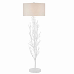 Торшер белый с цилиндрическим абажуром и каркасом в виде дерева Branched Tree варинант исполнения - 1 | Loft Concept в Костроме