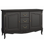 Буфет черный из массива бука с 3-мя ящиками и 2-мя дверцами Black Provence варинант исполнения - 1 | Loft Concept в Костроме