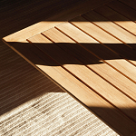 Дизайнерский кофейный стол из дерева с керамической столешницей уличный SWAY Coffee Table варинант исполнения - 10 | Loft Concept в Костроме