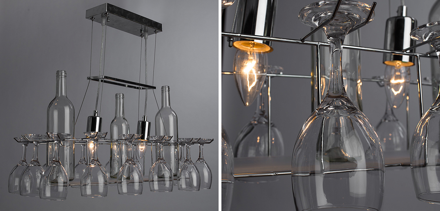 Люстра Bottles and Glasses Chandelier Люстра Bottles and Glasses Chandelier - Loft-Concept в Костроме