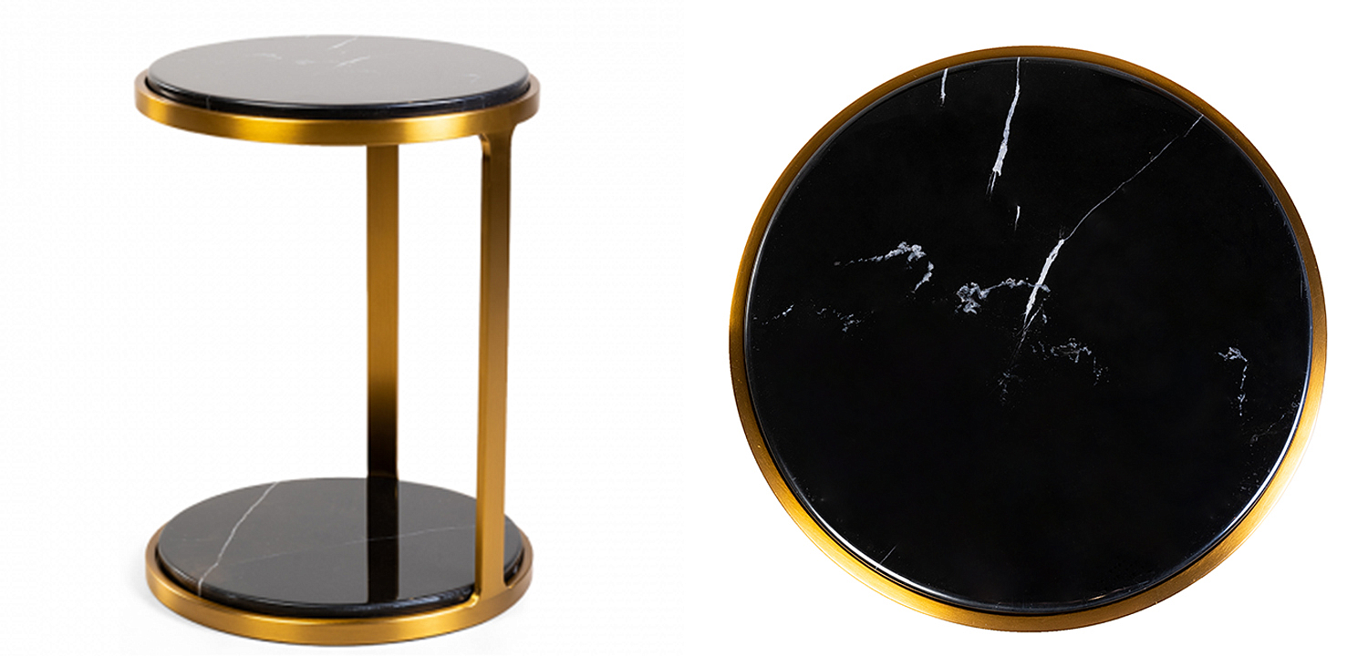 Приставной стол Viorel Marble Side Table Приставной стол Viorel Marble Side Table - Loft-Concept в Костроме
