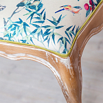 Банкетка из массива бука с цветочным принтом Beige Chinoiserie Garden Banquette варинант исполнения - 2 | Loft Concept в Костроме
