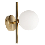 Бра с золотым основанием и белым плафоном в форме шара Bubble варинант исполнения - 1 | Loft Concept в Костроме