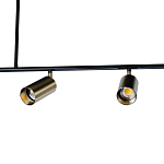 Люстра линейная с 5-ю цилиндрическими плафонами цвета латунь TRIBES CHANDELIER варинант исполнения - 4 | Loft Concept в Костроме