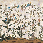 Обои ручная роспись Siam White Metal варинант исполнения - 2 | Loft Concept в Костроме