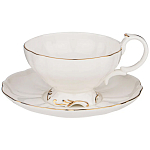 Чайный набор  белого цвета из фарфора на 6 персон 12 предметов Shine Porcelain варинант исполнения - 1 | Loft Concept в Костроме