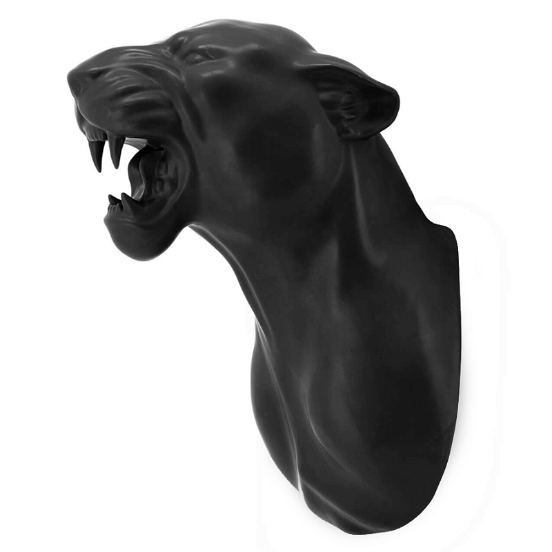 Аксессуар на стену Пантера матовая Abhika LEOPARD HEAD HANGING Черный матовый Аксессуар на стену Пантера матовая Abhika LEOPARD HEAD HANGING Черный матовый в Костроме | Loft Concept