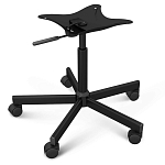 Стул с мягкой обивкой из велюра и подъемно-поворотным механизмом на колесиках Mason Green and Yellow варинант исполнения - 5 | Loft Concept в Костроме