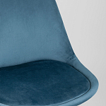 Стул с мягким велюровым сиденьем Arvika Blue варинант исполнения - 7 | Loft Concept в Костроме