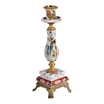 Подсвечник с цветочной росписью из фарфора с бронзовыми элементами Eden Garden варинант исполнения - 3 | Loft Concept в Костроме