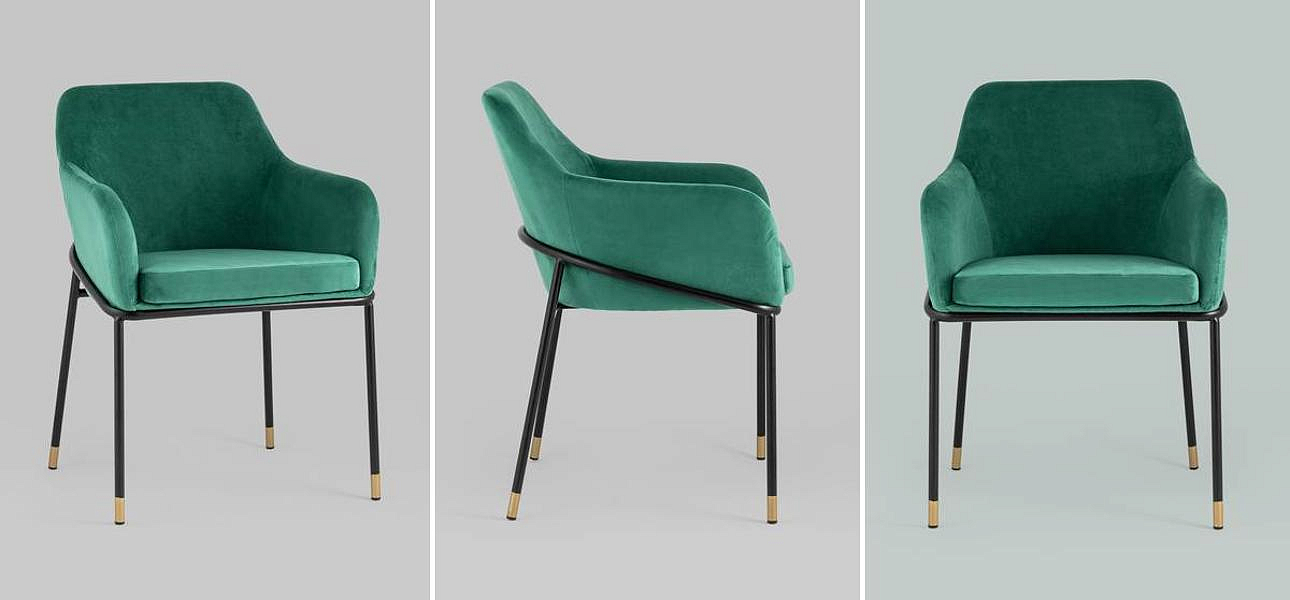 Стул Sandra Chair Зеленый Велюр Стул Sandra Chair Зеленый Велюр - Loft-Concept в Костроме