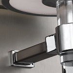 Бра цвета хром с белым цилиндрическим стеклянным плафоном Feiss варинант исполнения - 3 | Loft Concept в Костроме