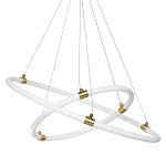 Люстра подвесная с двумя пересекающимися белыми светодиоидными кольцами Luke Lampco Tracer Lamp варинант исполнения - 1 | Loft Concept в Костроме