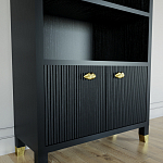 Книжный Стеллаж Elsa Dreams Black с задней стенкой варинант исполнения - 2 | Loft Concept в Костроме