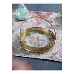 Блюдо фарфоровое с бронзовой ручкой Paradise Dish with Handle варинант исполнения - 3 | Loft Concept в Костроме