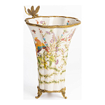 Ваза из фарфора с бронзовой стрекозой  Paradise Dragonfly варинант исполнения - 3 | Loft Concept в Костроме