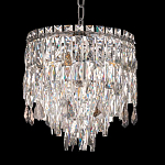 Люстра круглая с хрустальными подвесками на серебряном каркасе Roul Crystal Light варинант исполнения - 9 | Loft Concept в Костроме