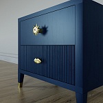 Тумба прикроватная с двумя ящиками Elsa Dreams Blue варинант исполнения - 3 | Loft Concept в Костроме