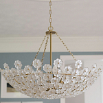 Люстра декорированная цветами из стекла Lightness of Flowers варинант исполнения - 4 | Loft Concept в Костроме