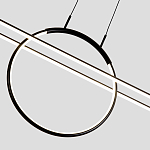 Светодиодная люстра Black LED Circle and Oval Lamp варинант исполнения - 6 | Loft Concept в Костроме
