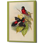 Постер на холсте с изображением птиц Blooming Birds Poster варинант исполнения - 4 | Loft Concept в Костроме