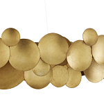 Люстра круглая из многослойных золотых дисков Metal Disc Chandelier варинант исполнения - 1 | Loft Concept в Костроме