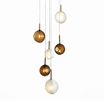 Люстра светодиодная с сферическими стеклянными плафонами Splatter варинант исполнения - 2 | Loft Concept в Костроме