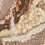 Овальный Современный Гобелен Абстракция в бежевых тонах Shallow варинант исполнения - 5 | Loft Concept в Костроме