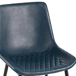Стул с обивкой из экокожи темно-синего цвета RHOMBUSES UPHOLSTERY варинант исполнения - 6 | Loft Concept в Костроме