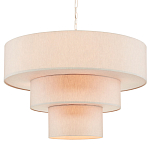 Люстра круглая трехъярусная с тканевыми абажурами Light Soft Glow варинант исполнения - 3 | Loft Concept в Костроме