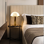 Настольная лампа c абажуром в форме купола из натурального камня  Heavenly Harmony варинант исполнения - 5 | Loft Concept в Костроме