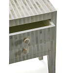 Тумбочка прикроватная White Pearl BEDSIDE CABINET 2 DRAWER варинант исполнения - 2 | Loft Concept в Костроме