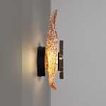 Бра с волнообразным стеклянным плафоном и вставкой из мрамора Liquid Stone варинант исполнения - 7 | Loft Concept в Костроме