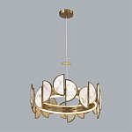 Люстра круглая с полукруглыми плафонами из искусственного алебастра в бронзовой оправе Marbella варинант исполнения - 7 | Loft Concept в Костроме