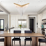 Люстра золотого цвета в форме галочки с каскадом длинных прозрачных трубок Eurofase варинант исполнения - 10 | Loft Concept в Костроме