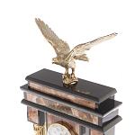 Часы настольные из яшмы и бронзы с декором в виде горного орла Eagle Stone Clock варинант исполнения - 3 | Loft Concept в Костроме
