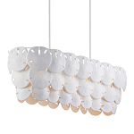 Люстра овальной формы с белыми подвесными элементами White Natural Lines варинант исполнения - 1 | Loft Concept в Костроме