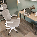 Кресло для компьютерного стола Easement Grey&White варинант исполнения - 9 | Loft Concept в Костроме