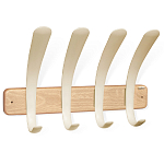 Вешалка настенная с 4-мя бежевыми крючками из пластика Curves Hangers варинант исполнения - 1 | Loft Concept в Костроме