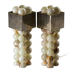 Настольная лампа с основанием из 24 выточенных сферических камней Through Stone варинант исполнения - 1 | Loft Concept в Костроме