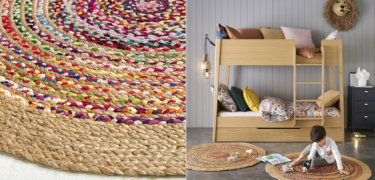 Ковер Round Multicolored Carpet джут и хлопок Ковер Round Multicolored Carpet джут и хлопок - Loft-Concept в Костроме