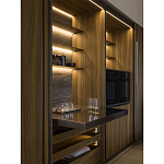 Кухонный гарнитур из дерева и камня с раздвижными дверцами OPERATING COLUMN 2.0 Dada Engenereed Kitchen варинант исполнения - 4 | Loft Concept в Костроме