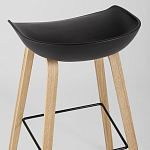 Барный стул на ножках из натурального дерева Boras Black варинант исполнения - 6 | Loft Concept в Костроме