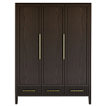 Большой Шкаф Primo Темный орех с 3 дверьми и 3 выдвижными ящиками варинант исполнения - 10 | Loft Concept в Костроме