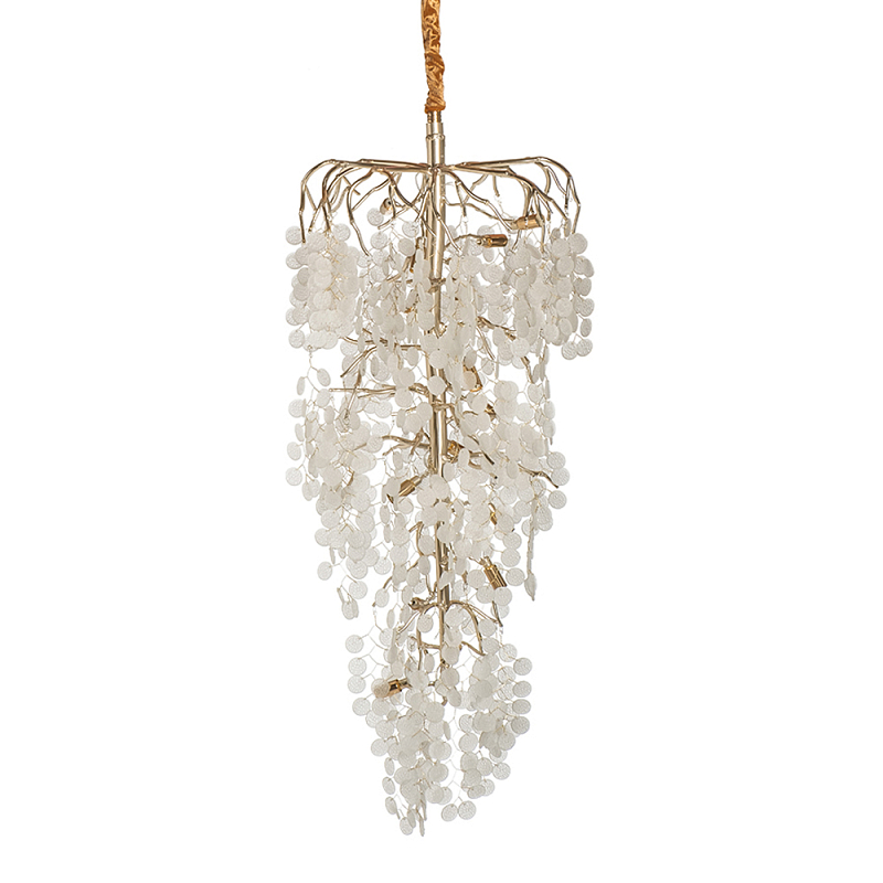 Люстра каскадная на золотистом каркасе Branched Golden Chandelier Золотой Прозрачный Люстра каскадная на золотистом каркасе Branched Golden Chandelier Золотой Прозрачный в Костроме | Loft Concept