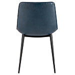 Стул с обивкой из экокожи темно-синего цвета RHOMBUSES UPHOLSTERY варинант исполнения - 3 | Loft Concept в Костроме